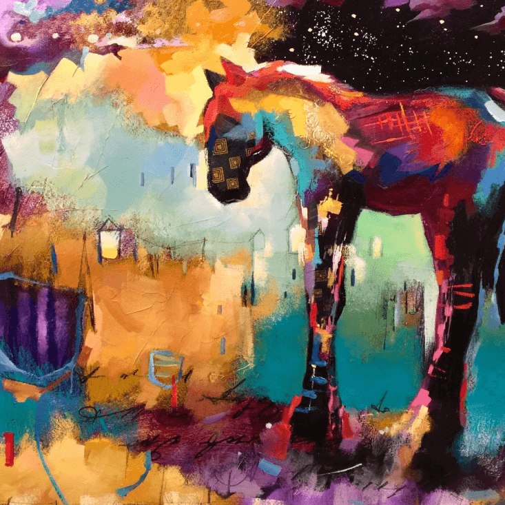 Abstract Acrylic Animal painting