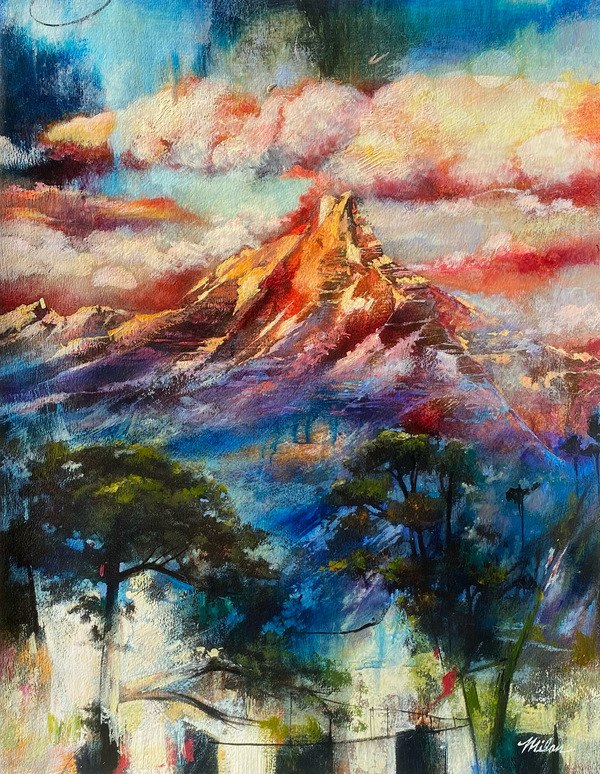 Acrylic Impressionist Landscape painting