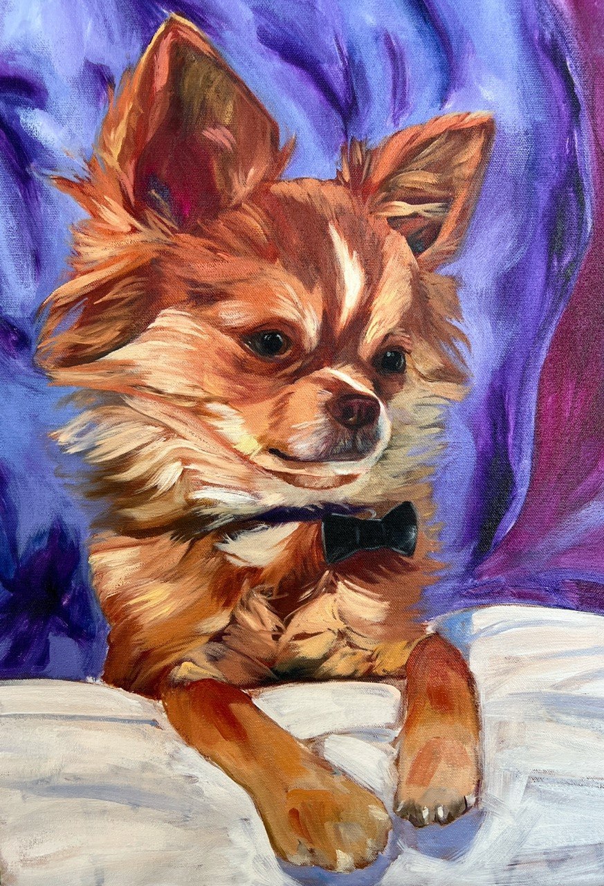 Expressive Pet Portraits in Acrylic painting